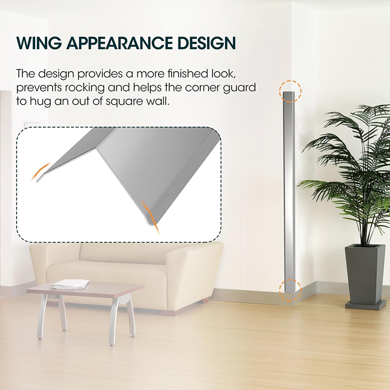 BowLift | Stainless Steel Corner Guards 2 x 2 x 48 inch,Pack of 10 Metal Wall Corner Protector with 90-Degree, for Wall Protection and Decoration