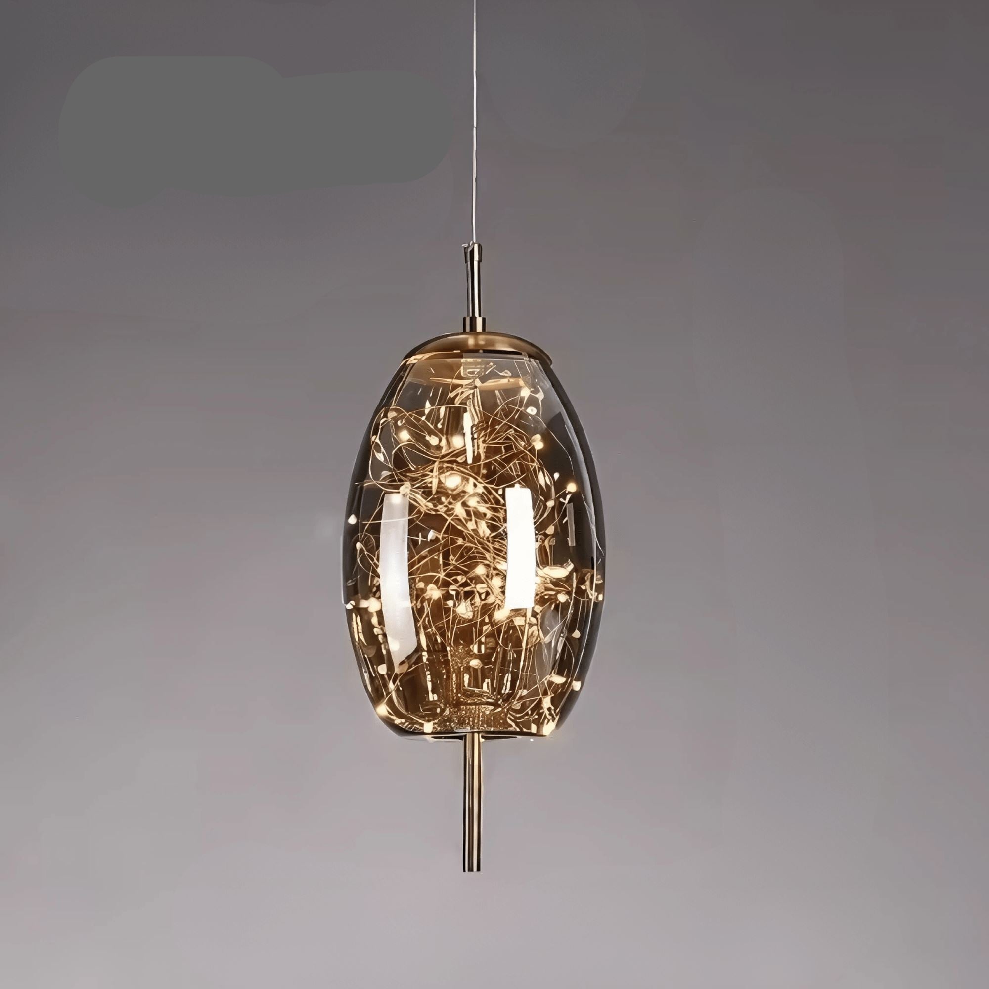 BowLift | Elegant Hanging Lamp with Glass Shade and Fairy Motif