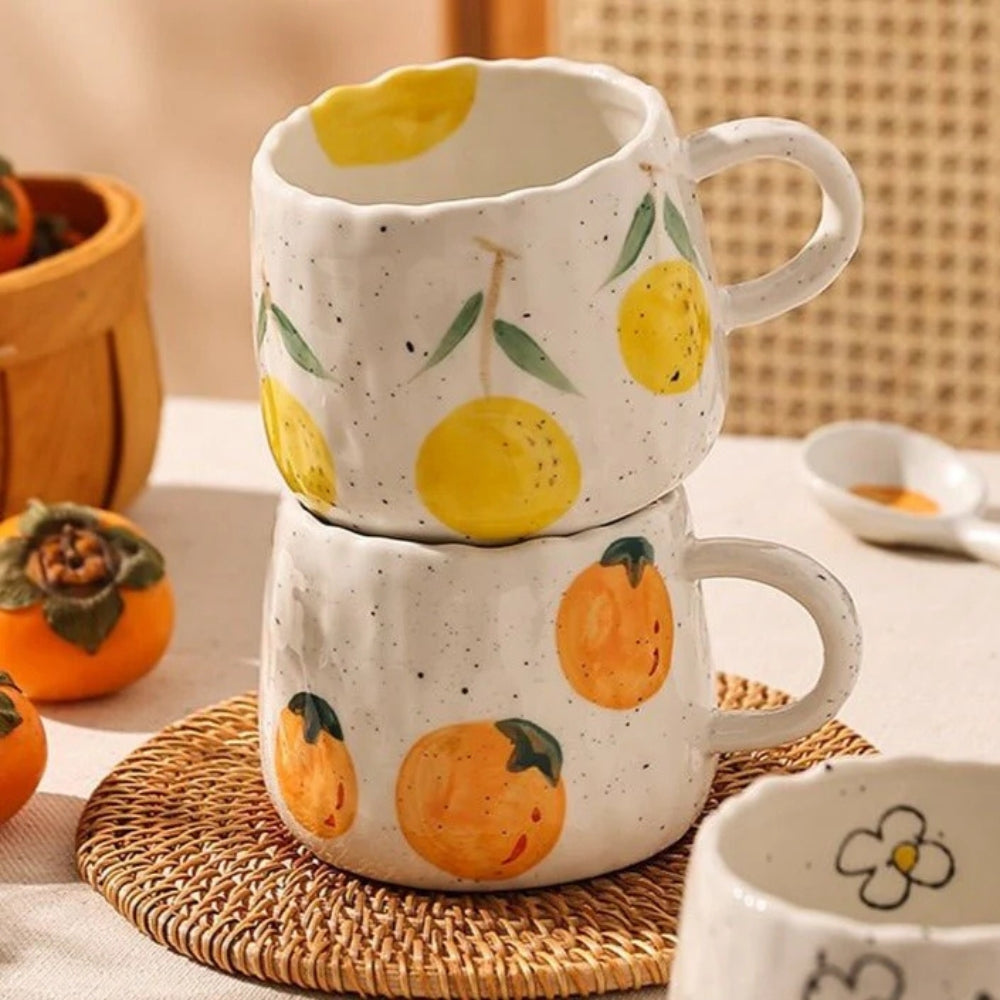 BowLift | Sunny Fruit Ceramic Coffee Mug Collection