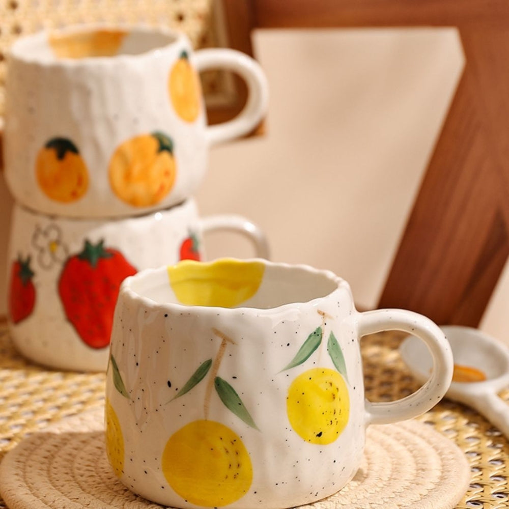 BowLift | Sunny Fruit Ceramic Coffee Mug Collection