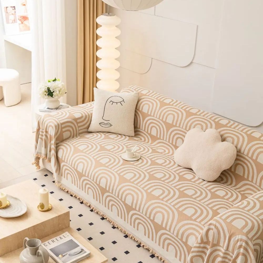 BowLift | Symmetrical Half-Arch Chenille Sofa Cover