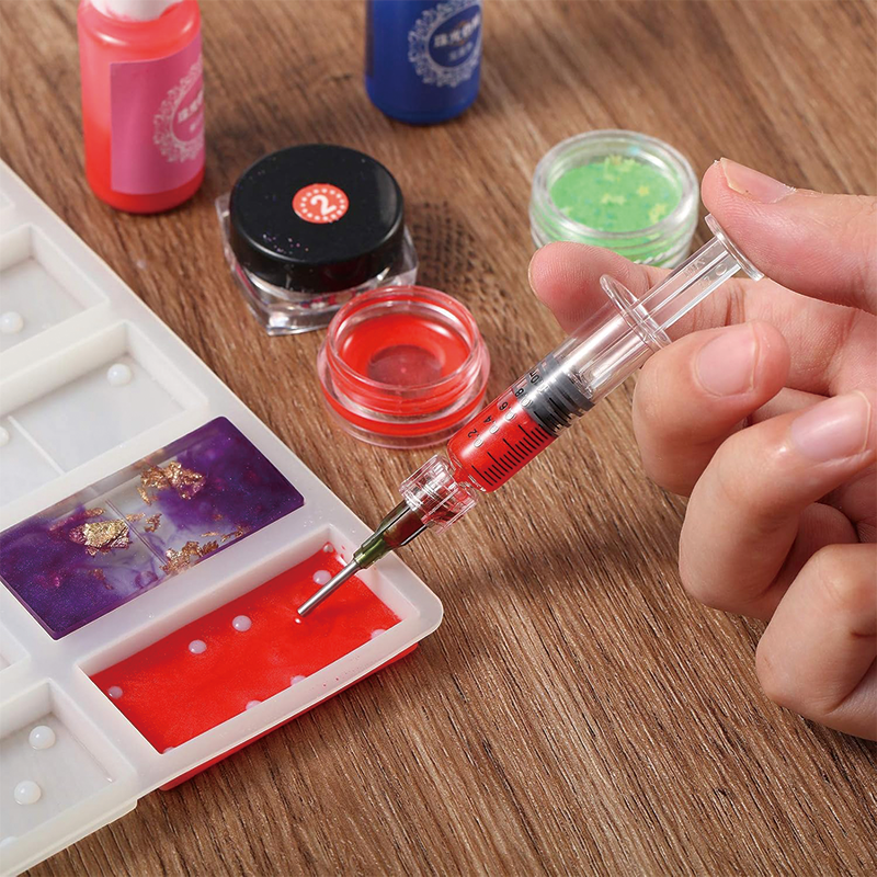 BowLift | 12PCS 1 ml Borosilicate Glass Luer Lock Syringe, Reusable Glass Syringe with 14 Ga Blunt Tip Fill for Art and Craft, Thick Liquid, Oils