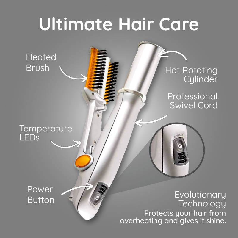 BowLift | Professional 2 in 1 Rotating Iron Hair Brush