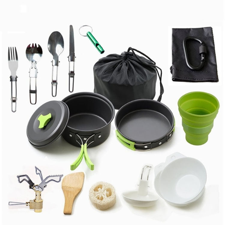 BowLift | Camping dishes Outdoor cookware set (Green)