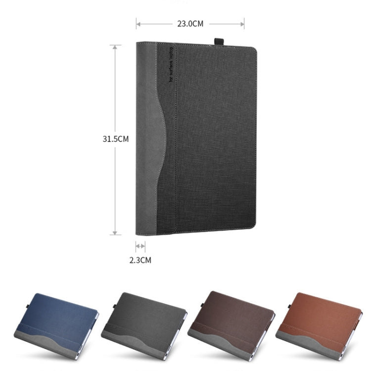 BowLift | 13.5 Inch Multifunctional PU Leather Laptop Case for Microsoft Surface Laptop 1/2/3/4 (Blue)