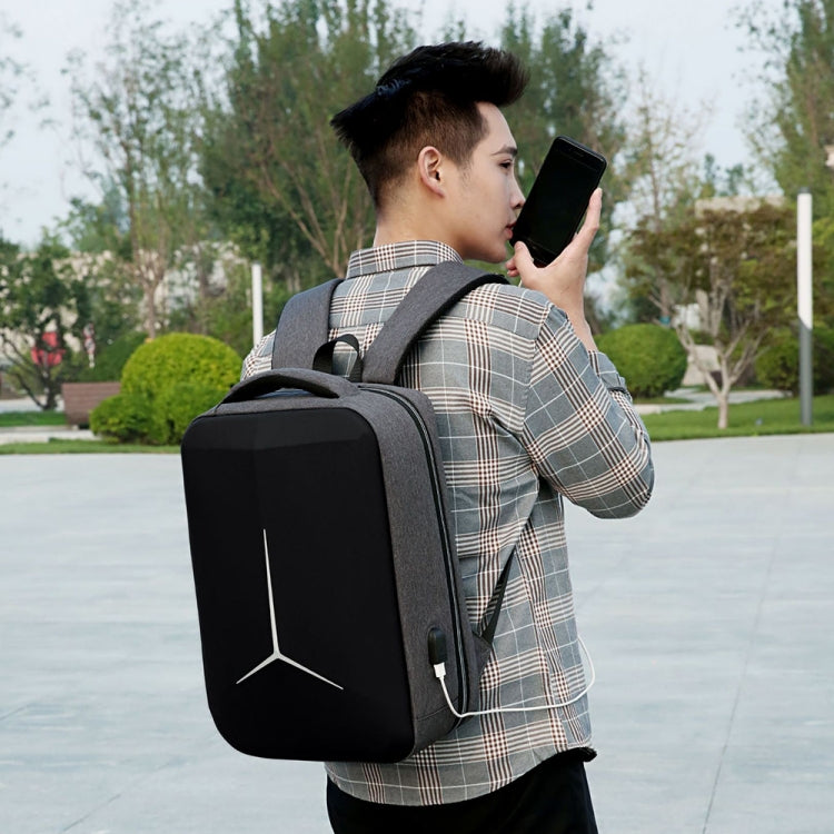 BowLift | 15 Inch Multifunctional Waterproof Business Sports Laptop Backpack with USB Port (Black)