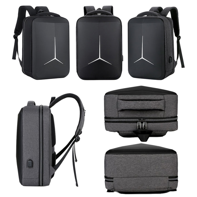 BowLift | 15 Inch Multifunctional Waterproof Business Sports Laptop Backpack with USB Port (Black)