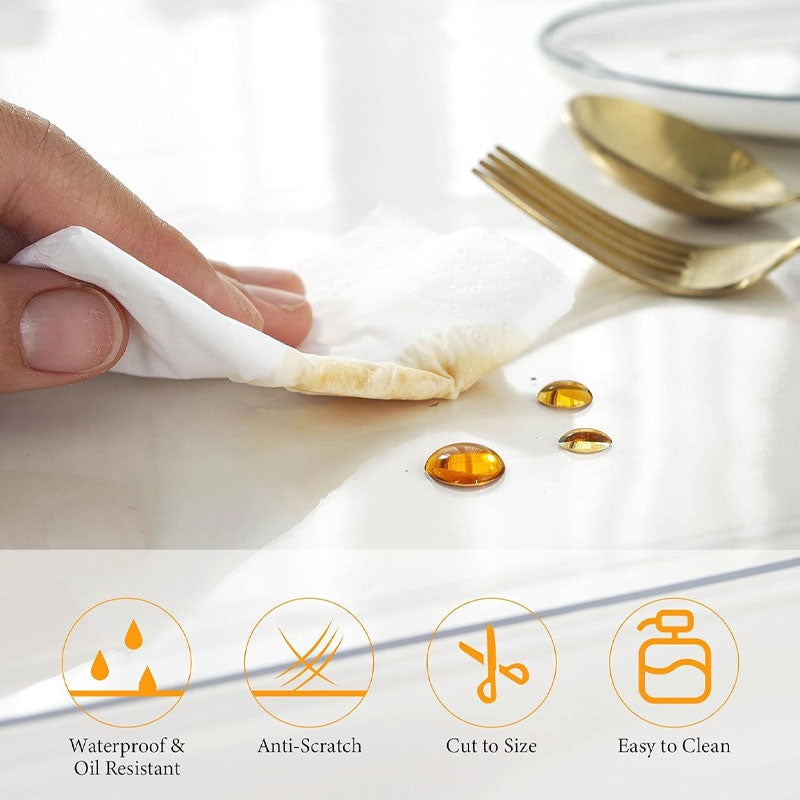 BowLift | 1.5mm Transparent Table Cover Protector, Transparent Table Cover, Pvc Plastic Table Cover