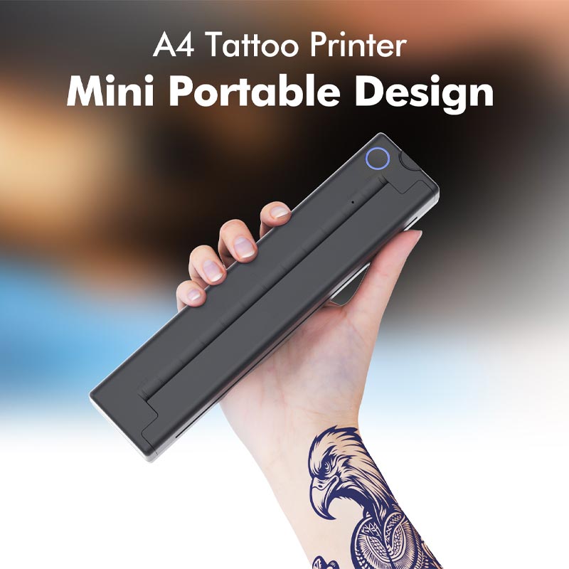 BowLift | Tattoo Thermal Printer Wireless USB Printer Thermal Inkless Portable A4 Bluetooth