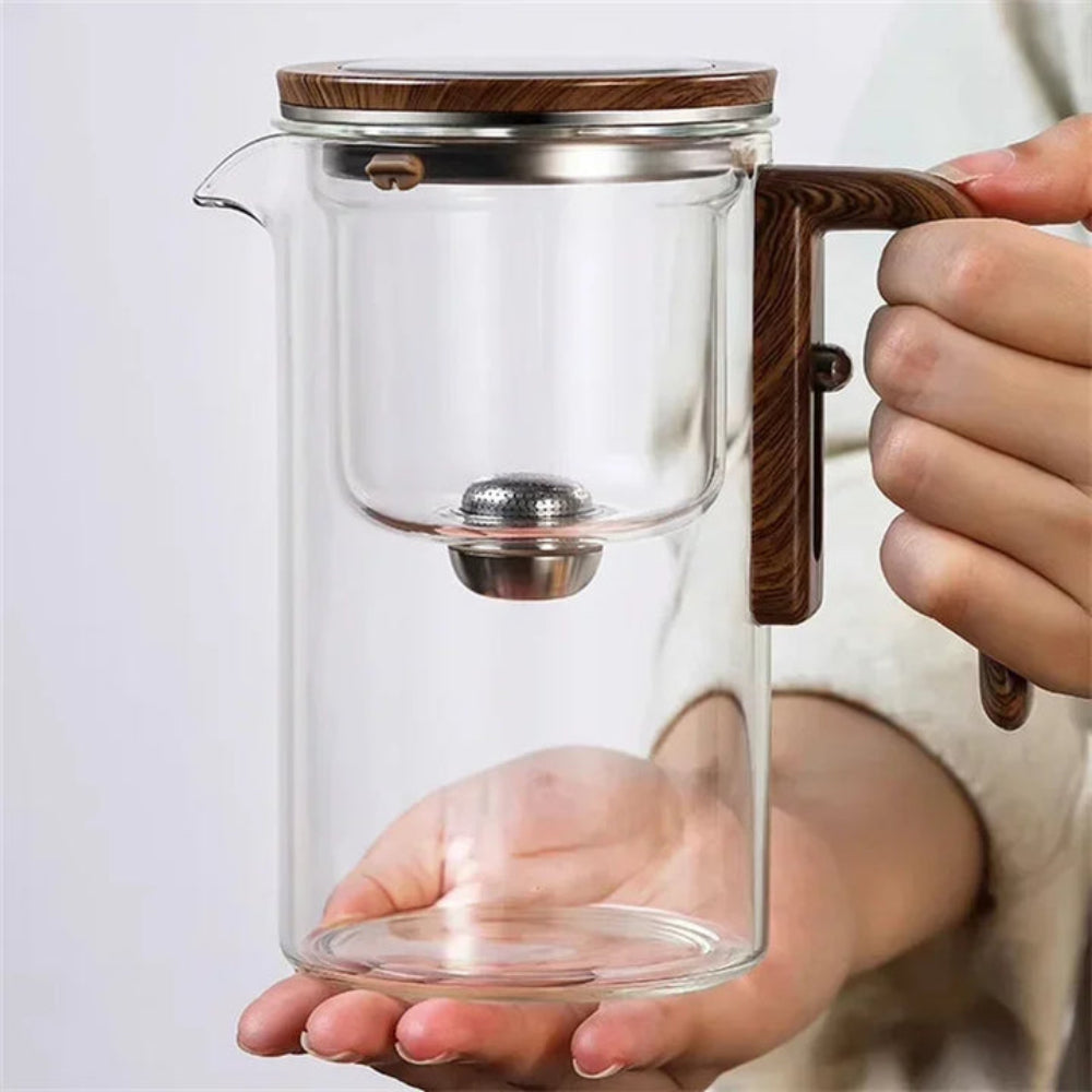 BowLift | Clarity Glass Teapot with Built-in Infuser – Heat-Resistant Tea Brewer for Loose Leaf Teas