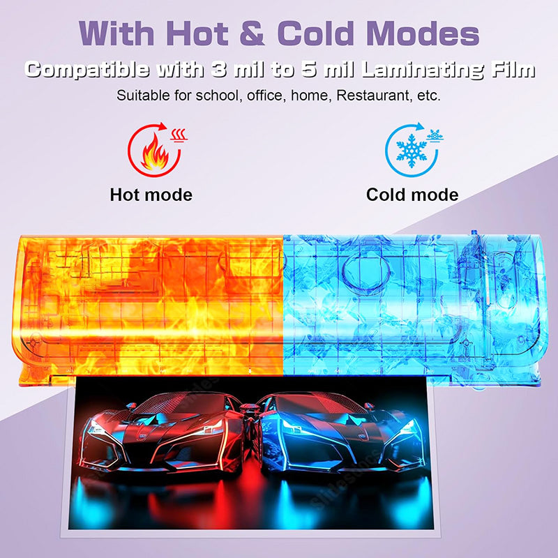 BowLift | 13 Inch Thermal Laminator Machine 11x17 Inch Laminator Personal Cold Hot Lamination Machine A3/A4/A5/A6 Laminating Machine for Home Office School Use