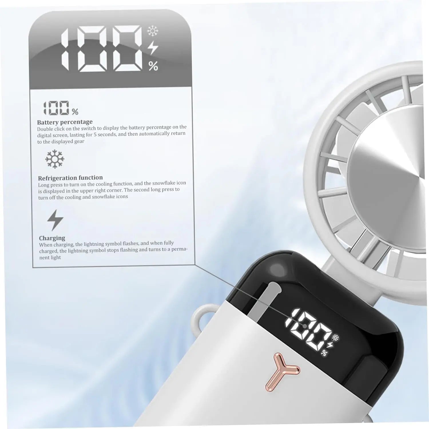 BowLift | Portable electric cooling fan with ice compression function