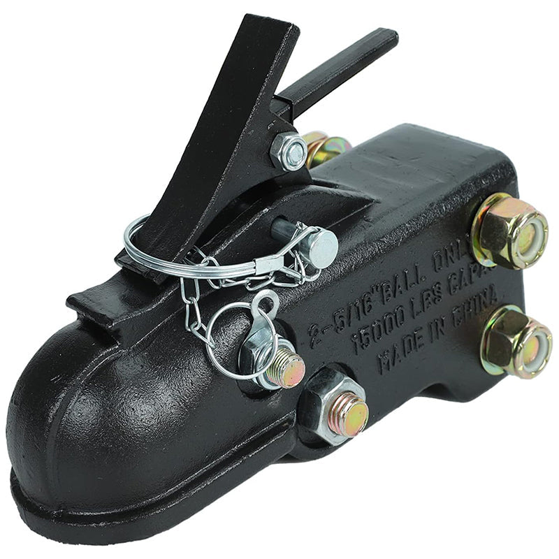 BowLift | 15000LBS Capacity Channel-Mount Coupler with Hardware Kit Heavy Duty Cast Adjustable Trailer Coupler 2-5/16 in