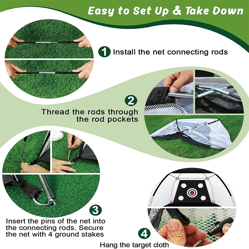 BowLift | 10x7ft Golf Net, All-in-1 Outdoor Indoor Golf Hitting Net with Dual-Turf Golf Hitting Mat for Men/Golf Lovers