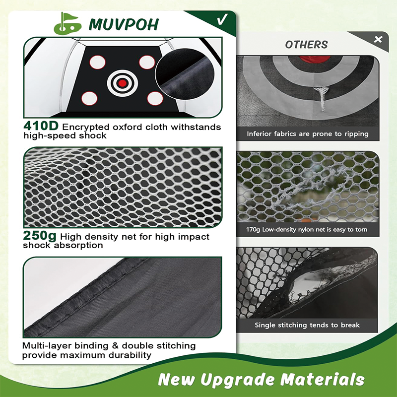 BowLift | 10x7ft Golf Net, All-in-1 Outdoor Indoor Golf Hitting Net with Dual-Turf Golf Hitting Mat for Men/Golf Lovers