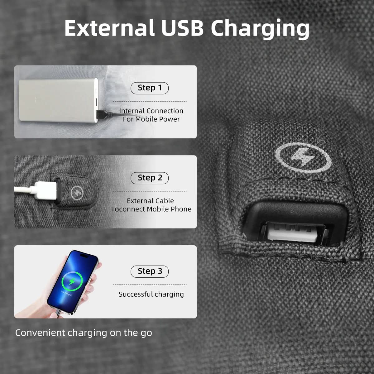 BowLift | Flexible Day Backpack with USB & Laptop Compartment