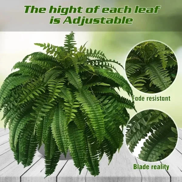 BowLift | EverGreen Boston Fern – Artificial Plant with UV Protection and Weather Resistant Design