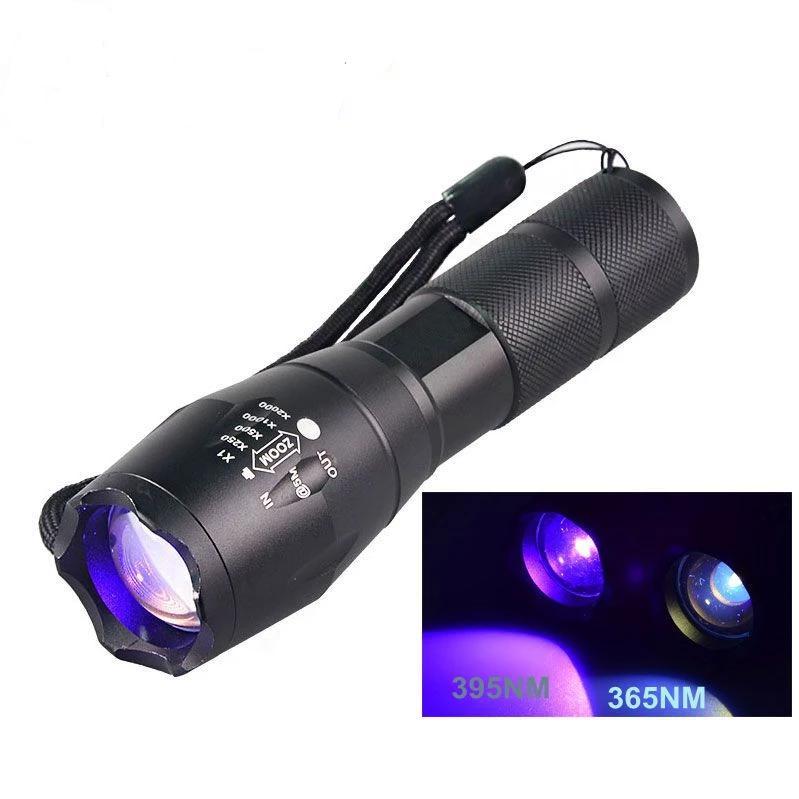 BowLift | IcoolGadget Ultraviolet 365nM 395nM 4W Power LED Aluminum Zoom UV flashlight lamp Black light Torch