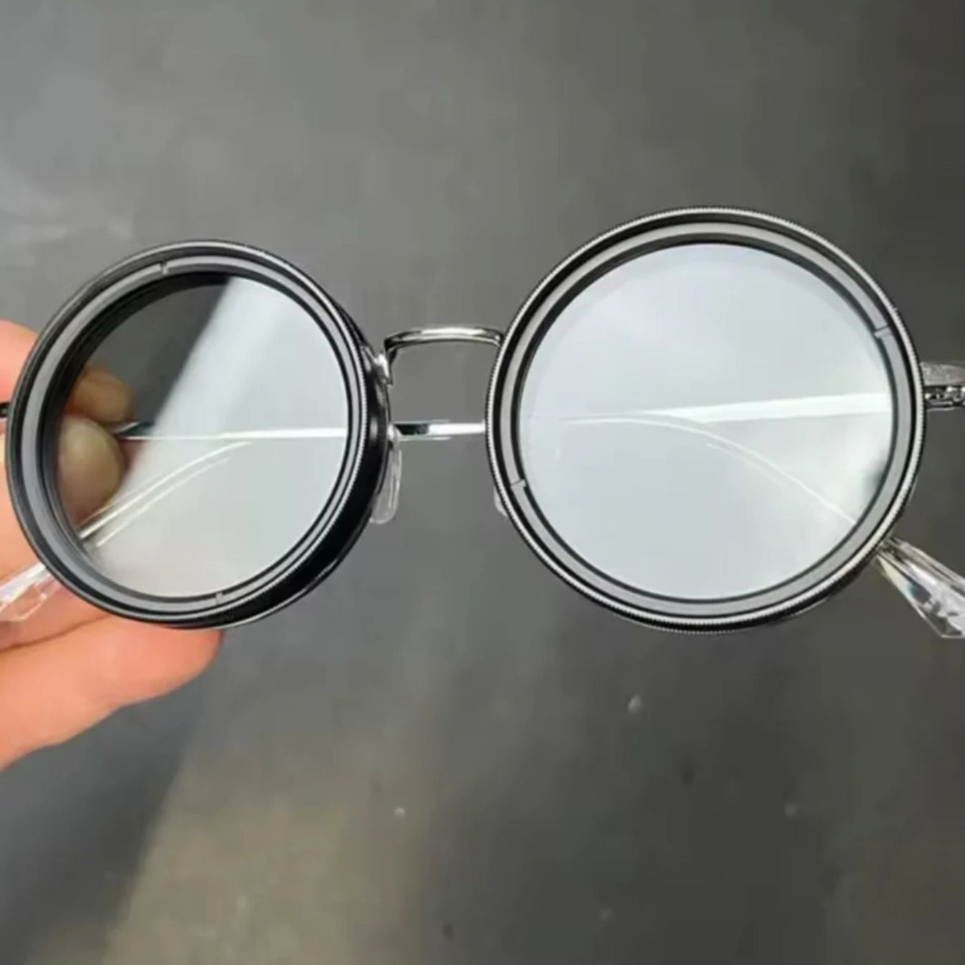 BowLift | Unisex Round Polarised Sunglasses – Adjustable Light Reduction – Premium Metal Frame