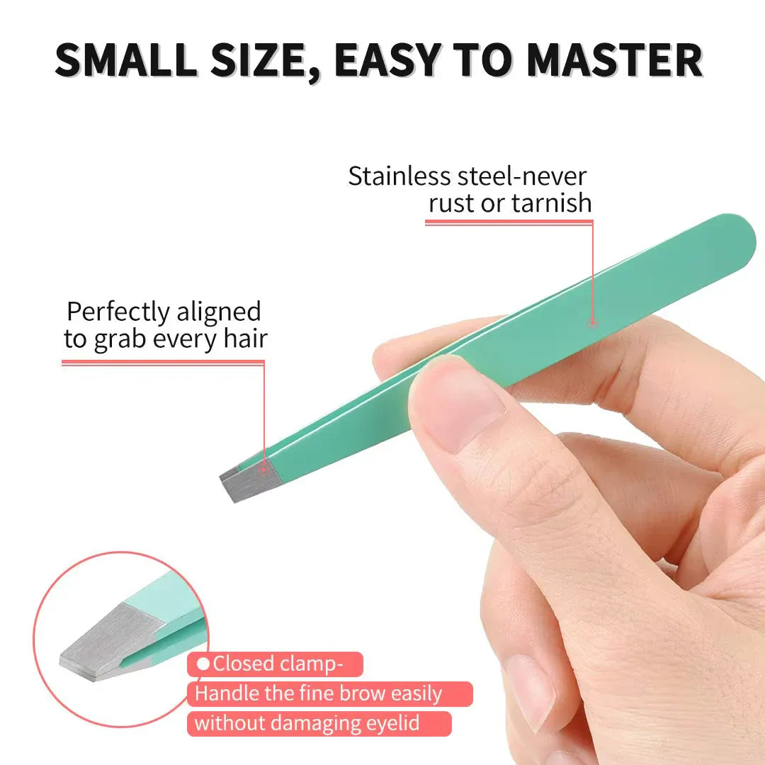 BowLift | Precision Tweezers Set – 6-piece Eyebrow Kit with Travel Case