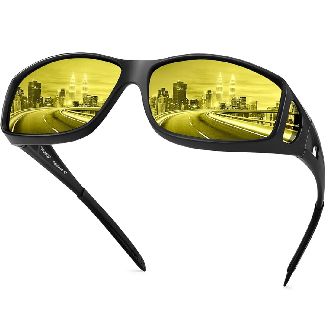 BowLift | Polarised Night Vision Driving Glasses | Anti-Glare, Lightweight & Ideal for Low-Light Conditions