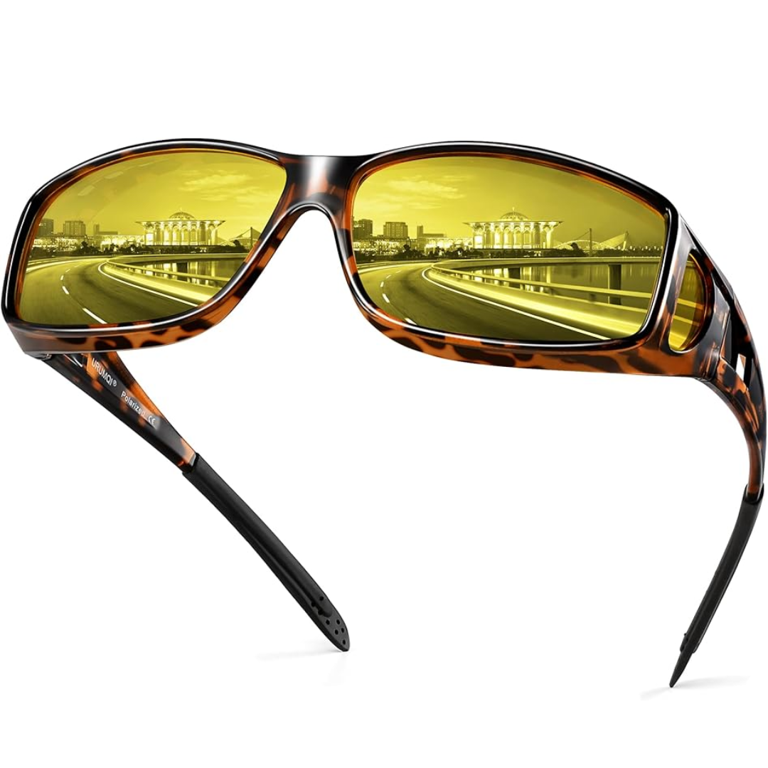 BowLift | Polarised Night Vision Driving Glasses | Anti-Glare, Lightweight & Ideal for Low-Light Conditions