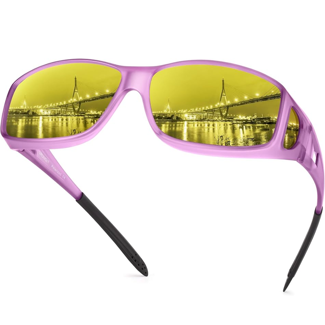 BowLift | Polarised Night Vision Driving Glasses | Anti-Glare, Lightweight & Ideal for Low-Light Conditions