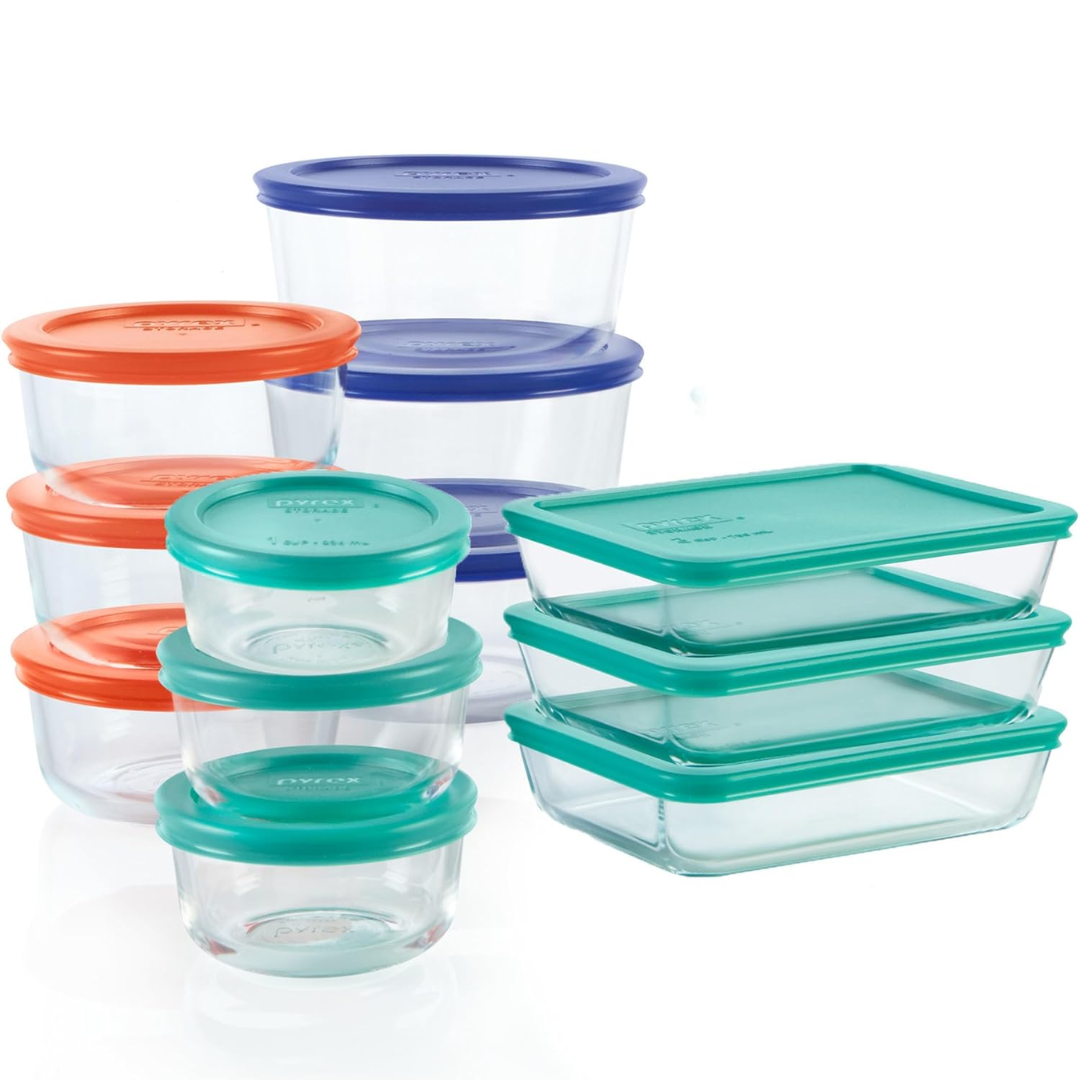 BowLift | GLASSKEER STORAGE SET – 12-piece glass storage set with click lids for freshness & sustainable kitchen organization