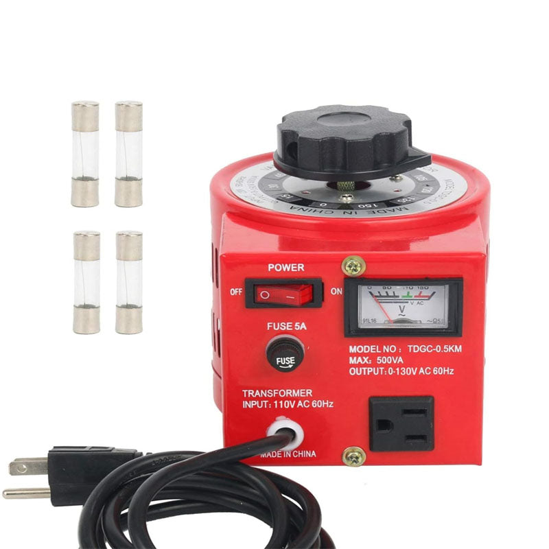 BowLift | 500VA Auto Variable Voltage Transformer 110VAC Input, 0-130VAC or Home Industrial Office