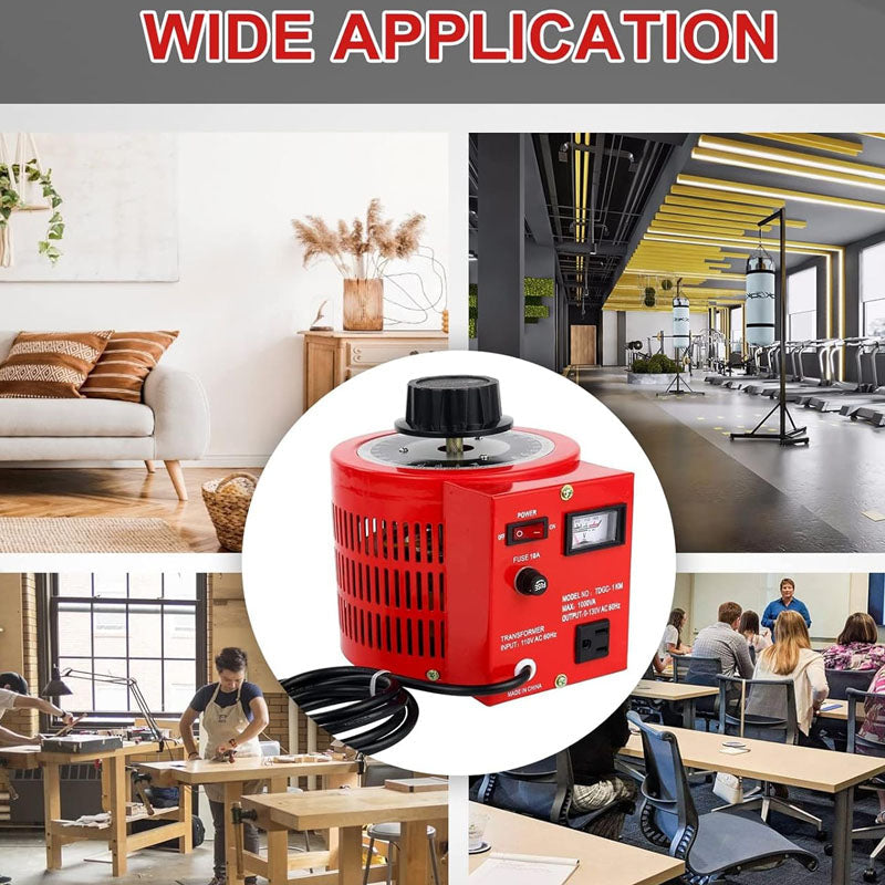 BowLift | 500VA Auto Variable Voltage Transformer 110VAC Input, 0-130VAC or Home Industrial Office