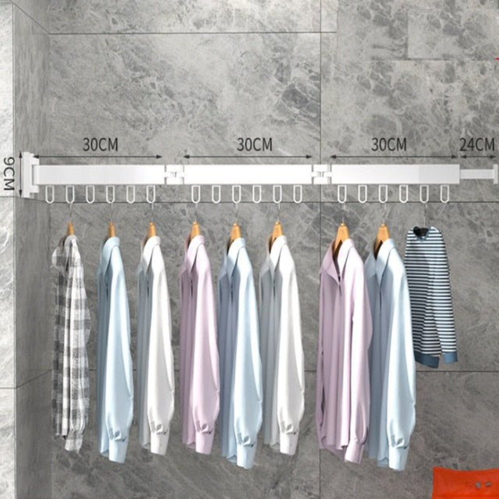 BowLift | Retractable Wall-Mounted Clothes Dryer – Foldable Laundry Rack for Space-Saving Drying