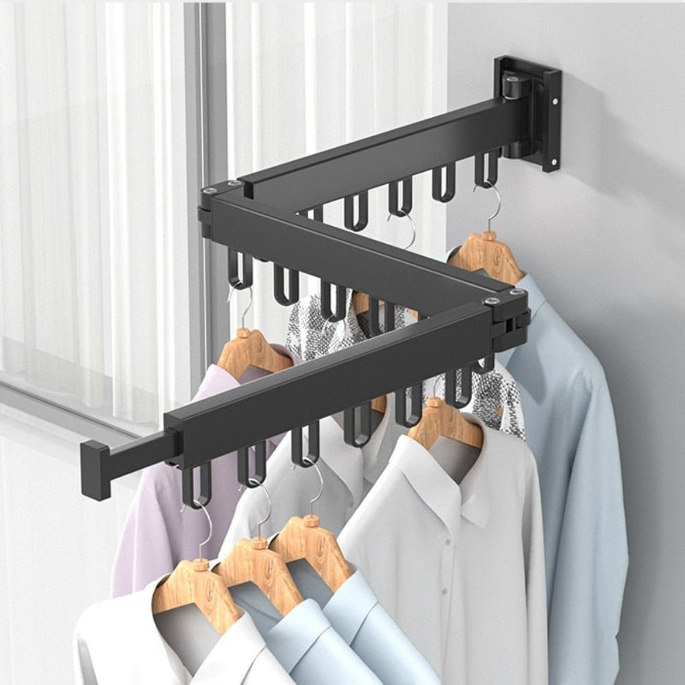 BowLift | Retractable Wall-Mounted Clothes Dryer – Foldable Laundry Rack for Space-Saving Drying