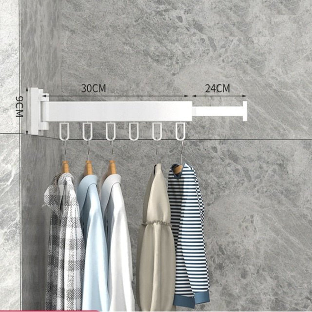 BowLift | Retractable Wall-Mounted Clothes Dryer – Foldable Laundry Rack for Space-Saving Drying