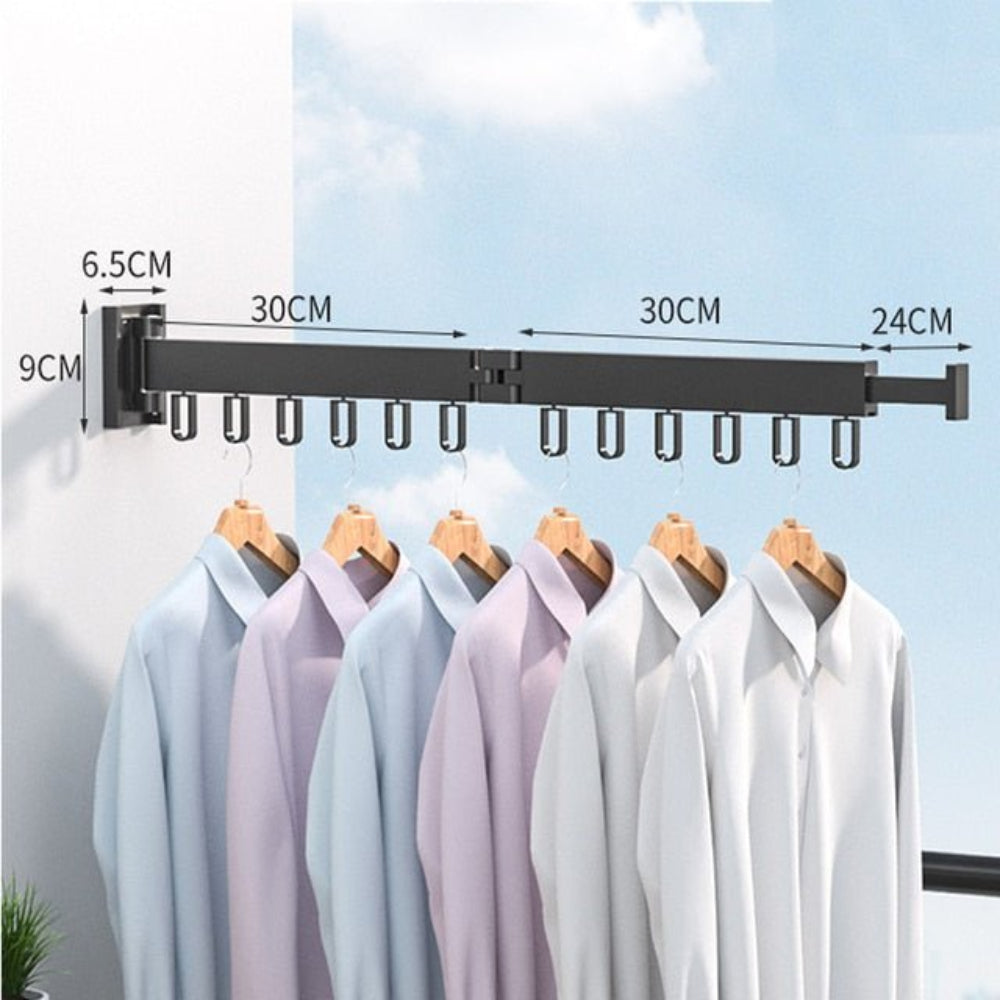 BowLift | Retractable Wall-Mounted Clothes Dryer – Foldable Laundry Rack for Space-Saving Drying