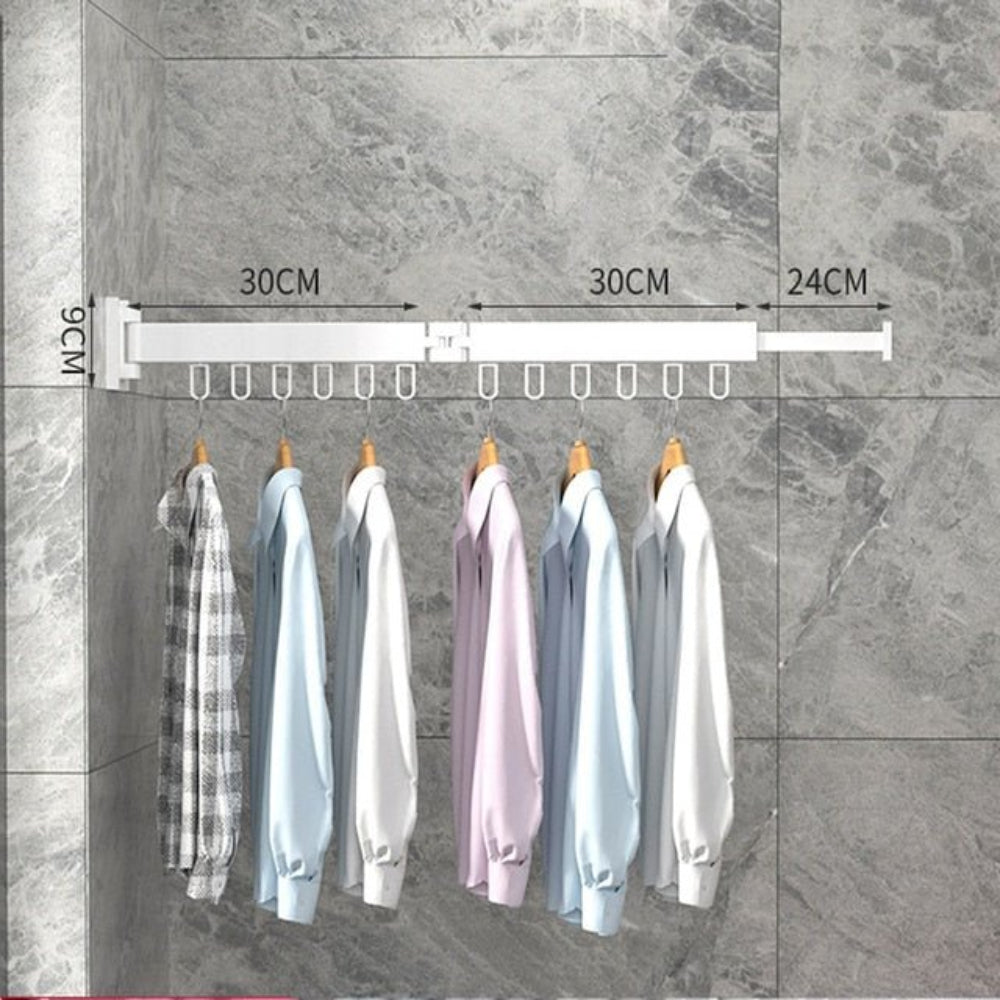 BowLift | Retractable Wall-Mounted Clothes Dryer – Foldable Laundry Rack for Space-Saving Drying