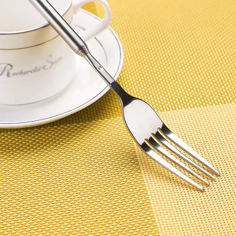 BowLift | Adjustable Stainless Steel Cutlery Set with Extendable Fork and Spoon