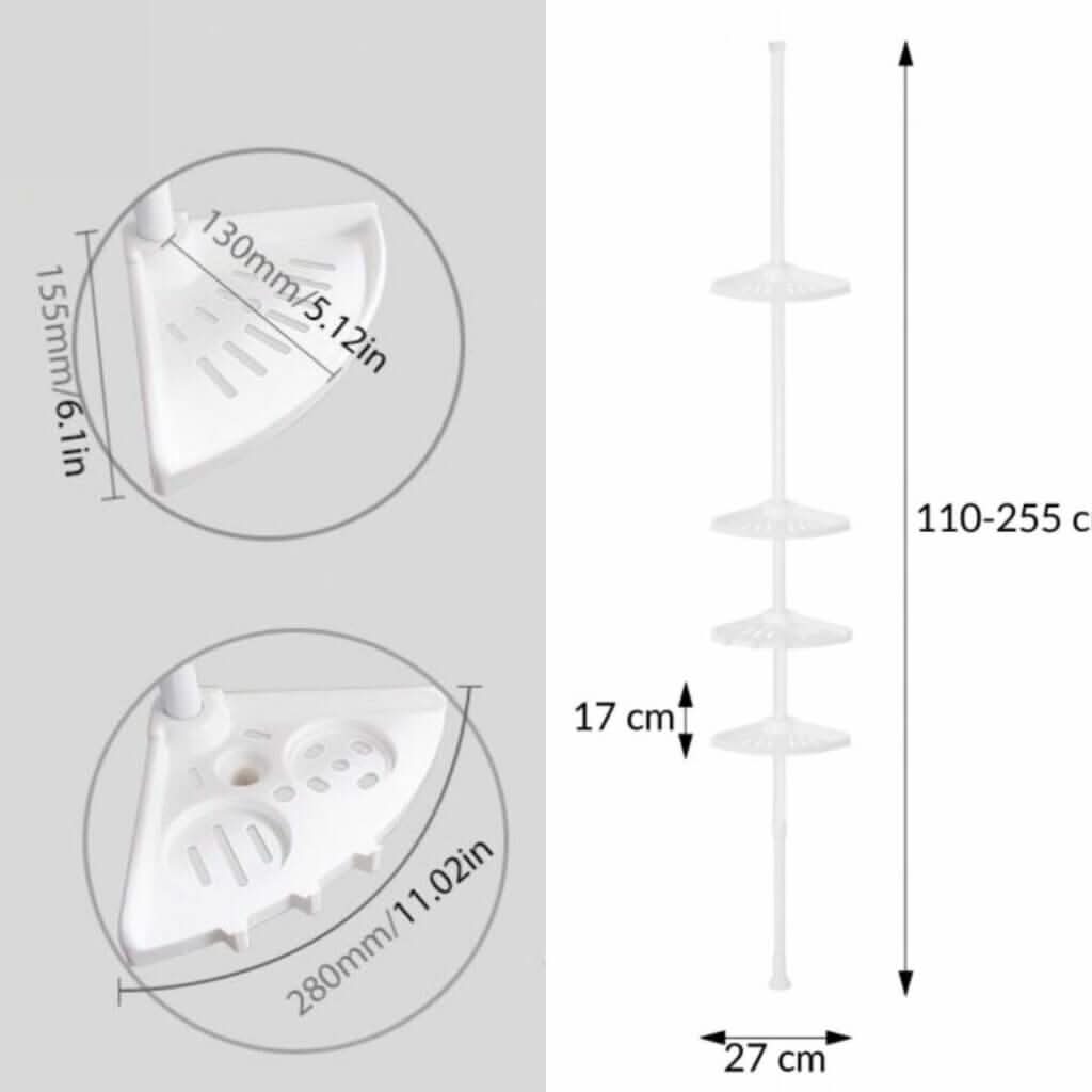 BowLift | adjustable storage | rust-free | stylish bathroom storage