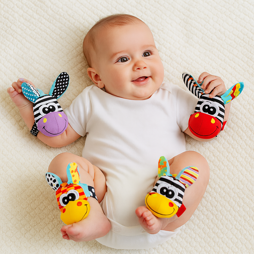 BowLift | Baby Sensory Rattles Soft Fabric Toy Set