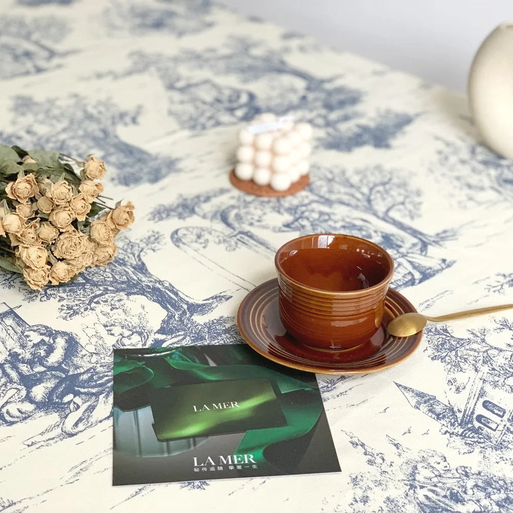 BowLift | French Classic Blue Vintage Dining Tablecloth