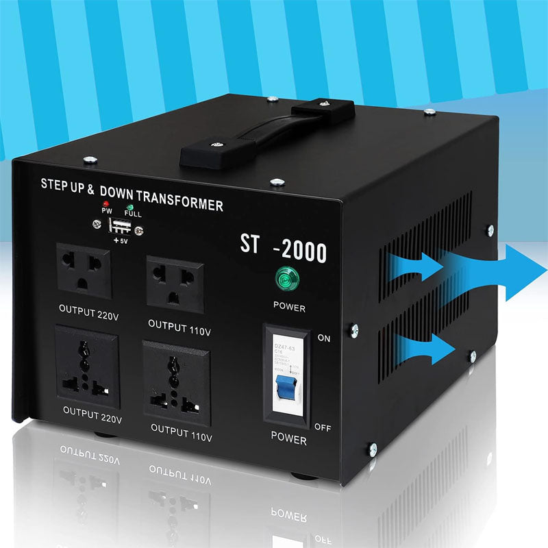 BowLift | Voltage Converter Transformer 2000W Heavy Duty Step Up/Down Transformer Converter(240V to 110V, 110V to 240V)