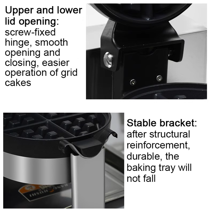 BowLift | 1200W Knob Type Single Head Rotary Waffle Maker 110V Waffle Oven