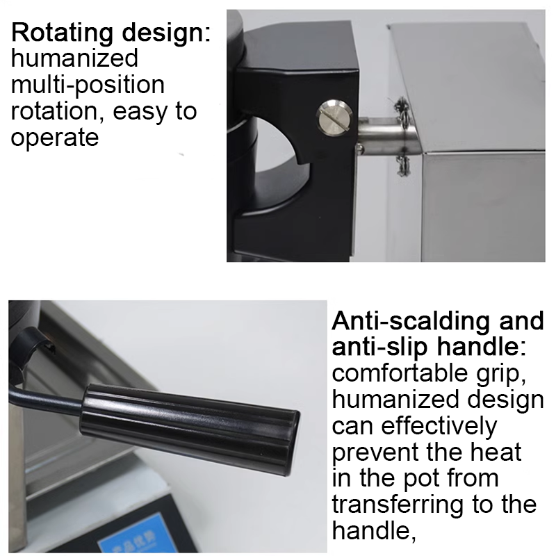 BowLift | 1200W Knob Type Single Head Rotary Waffle Maker 110V Waffle Oven