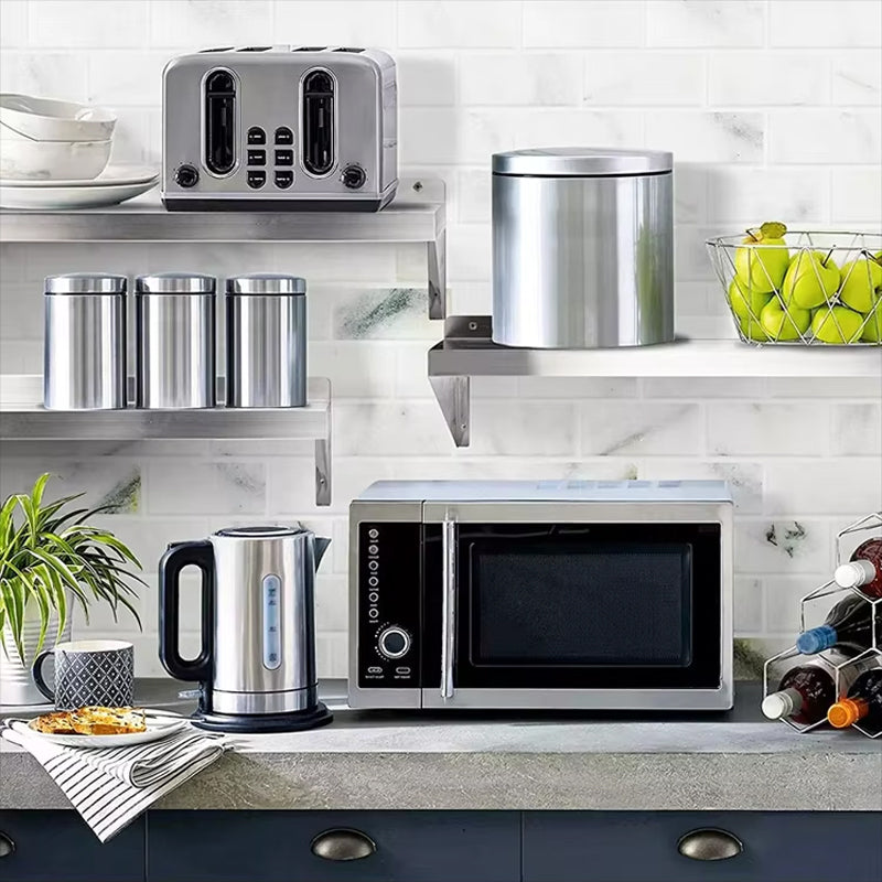 BowLift | Stainless Steel Kitchen Wall Mounted Storage Rack Wall Mounted Shelves With Steel Brackets For Restaurant Kitchen Bar Counters
