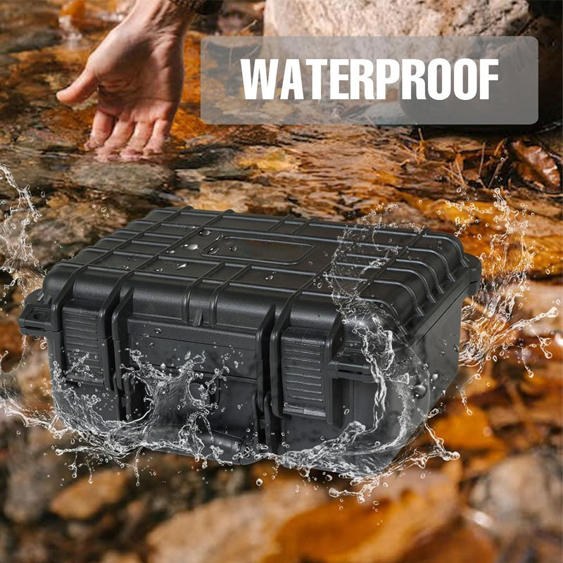 BowLift | 14x 11.5x 6 Inch Waterproof Hard Case with Customizable Foam of Drones Camera Equipments Black