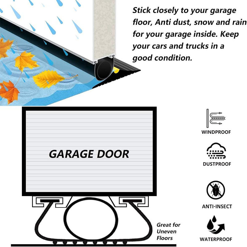 BowLift | Weather Stripping Garage Door Seals Bottom Rubber Heavy-Duty U Shape + O Ring Combination Weather Stripping Sesl Kit