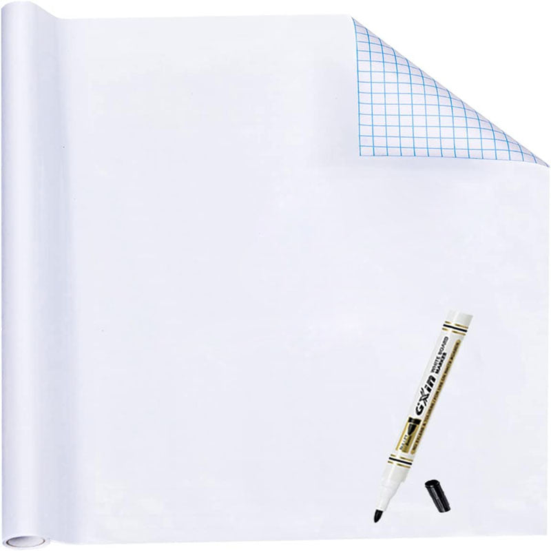 BowLift | Whiteboard Sticker for Wall 23.4" x 78.7" Peel and Stick Dry Erase Contact Paper Adhesive Poster Board with 1 Marker