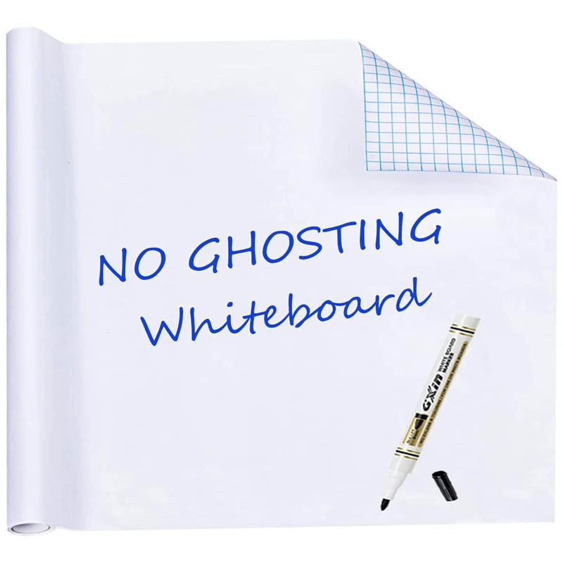 BowLift | Whiteboard Sticker 35.4" x 78.7" Large Whiteboard Wallpaper Peel and Stick with 1 Marker