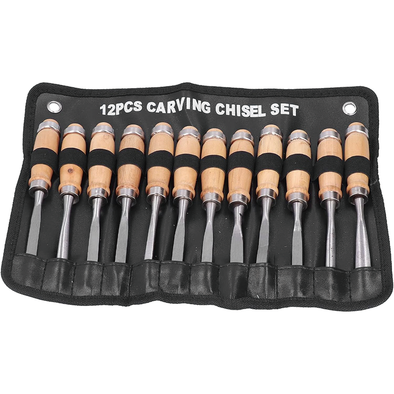 BowLift | 12Pcs Wood Turning Tools, HSS Blade Woodworking Lathe Chisel Set, for Modeling, Carving, Cutting,Woodworking Carving Gouge Accessories
