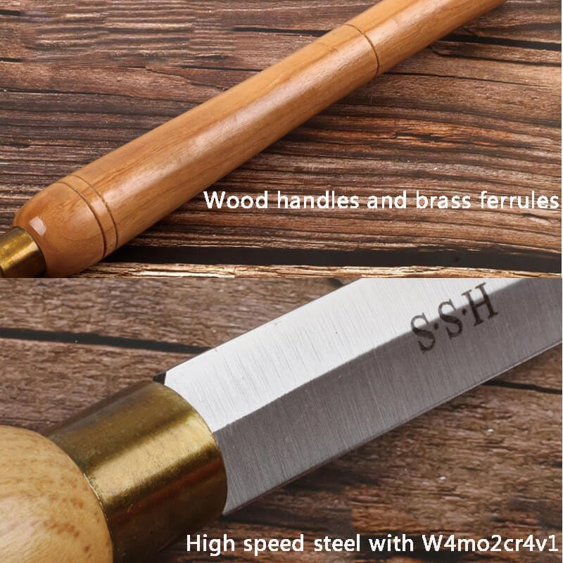 BowLift | Wood Turning Tools Set, HSS Wood Carving Tools High Speed Steel Gouge Set Woodworking Lathe Chisel Set Lathe Chisel kit