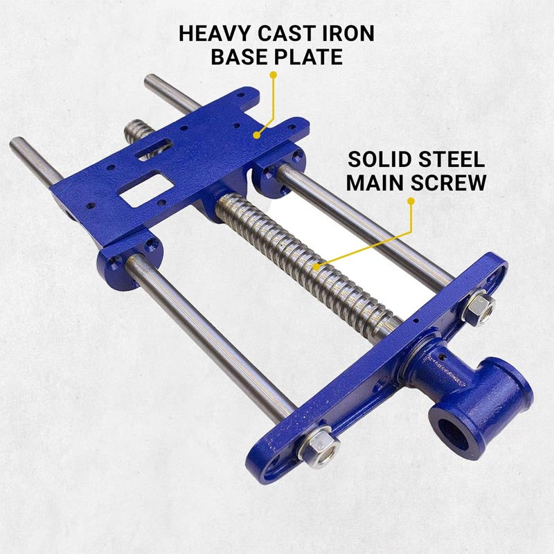 BowLift | Woodworking Vise 10 Inch Woodworking Tool with a Solid Steel Main Screw heavy-duty vise